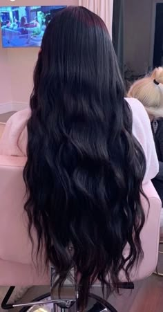 Kylie Jenner Long Hair, Kylie Jenner Black Hair, Kylie Hair, Jenner Hair, Kylie Jenner Hair, Long Black Hair, Long Wavy Hair, Beautiful Long Hair