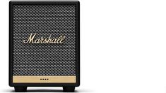 the marshall bluetooth speaker is shown in black and gold, with its name on it