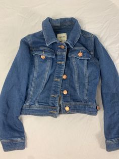 Cherokee Jean Jacket Size Large 10/12 Super soft Material: cotton, rayon, polyester and spandex bag 22b JN Cherokee Jeans, Soft Material, Jean Jacket, Spandex, 10 Things