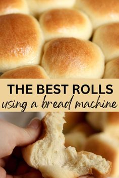 easy bread machine recipes Wonder Bread Recipe, Bread Machine Rolls Recipes, How To Make Rolls, Soft Rolls Recipe, Best Yeast Rolls, Buttery Dinner Rolls, Yeast Dinner Rolls, Bread Machine Rolls, Bread Machine Recipes Sweet