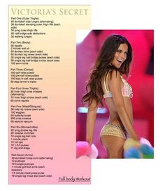 Victoria’s Secret Angel Workout, Barbie Workout Routine, Victorias Secret Workout Routine, Adriana Lima Diet Plan, Adriana Lima Beauty Secrets, Adriana Lima Workout Routine, Victoria Secret Routine, How To Look Like Adriana Lima, Adriana Lima Tips