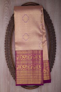 Buy Mauve Zari Woven Kanchipuram Silk Saree Online | Samyakk New Silk Sarees Collection 2023, Kanchipuram Silk Saree Wedding, South Indian Bride Saree, Bride Saree, Engagement Saree, Simple Saree Designs, Casual Frocks