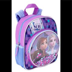 Disney Frozen Mini Backpack Let It Go! Let It Go! Cute Frozen Mini Backpack Keeps All Her Essentials Together And Organized. Perfect For Sleepovers Or Day Trips. Dimensions: 12'' H X 10'' L X 4" D Top Carry Handle; Padded, Adjustable Shoulder Straps Zipper Closures 2 Mesh Side Pockets; 1 Front Accessory Pocket Disney Purple Bags For Back To School, Purple Disney Bags For Back To School, Disney Purple Backpack, Disney Purple Back To School Bag, Purple Disney Backpack, Minnie Mouse Suitcase, Deadpool Backpack, Disney Princess Elena, Minnie Mouse Purse