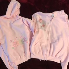 Bundle Of 2 Girls Handmade Zip Up Hoodies Never Worn Size Medium Wash Inside Out In Cold Water And Lay Flat To Dry For Best Results Girls Handmade, 2 Girl, Zip Up Hoodies, Future Baby, Kids Jacket, Lay Flat, Cold Water, Inside Out, Zip Ups