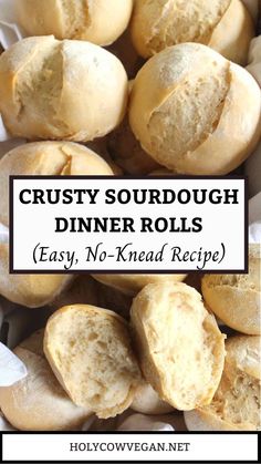 crumby sourdough dinner rolls easy, no - knead recipe