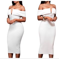 Nwt1x-2xcurvy White Offshoulder Bodyconnwt Not See Through- Great Quality! Such Great Quality. 1x 14/16 2x 18/20 Handpicked With Love Boutique Itemnwt #Posh4chemo @2chicboutique Twice Chic Boutique Posh Ambassadors Since 2017 Bundle 2+ Save The Most #Curvystyles #Curvyfashion #Ownyourbeauty #2chic4chemo #Twicechicboutique Bodycon Dress Curvy, Plaid Sweater Dress, White Choker, Minimalist Dresses, Empire Waist Dress, Black Velvet Dress, White Off Shoulder, Strappy Dresses, Halter Maxi Dresses