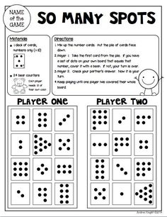 a printable worksheet to teach children how to play the game