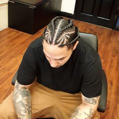 @gotbraidz #4braids #407braids #simplebraids #freestylebraids #kissimmeebraids #braids #cornrows #mensbraids #menshair #braiddesigns #mensbraidstyles White Boy Braids, Men’s French Braids, Cornrows With Heart Men, Men’s Single Braids, Cornrows For Men, Iverson Braids, Men’s Hanging Braids, Men’s Braids Top, Braided Man Bun