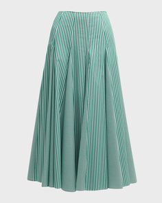 Bridesmaid Dresses Ideas, Stripes Skirt, Striped Clothing, Godet Skirt, Sequence Work, Maxi Gown Dress, Dresses Ideas, Beautiful Skirts, Fashion Line