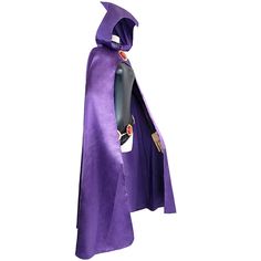 a man in a purple cape and mask