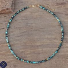 "This delicate African Turquoise Necklace makes a wonderful gift for yourself, friend or loved one.  Boho style , perfect gift to suit every occasion - and everyone!            Beads size ; 2X4mm       Size : 16inches + extension chain African Turquoise is a stone that brings good luck, protection, and love to its owner. Some people believe that African Turquoise's powers help improve your outlook on life by bringing balance to mind, body, and spirit. It is believed that this stone promotes posi Single Strand Amazonite Beaded Necklaces As Gift, Gift Amazonite Single Strand Beaded Necklace, Green Turquoise Necklace With Tiny Beads As Gift, Green Turquoise Necklace With Tiny Beads For Gift, Turquoise Necklace With Tiny Beads As A Gift, Minimalist Turquoise Necklace With Round Beads, Dainty Turquoise Necklace With Round Beads For Gifts, Dainty Turquoise Necklace With Round Beads As Gift, Minimalist Hand-strung Beaded Necklaces For Gifts