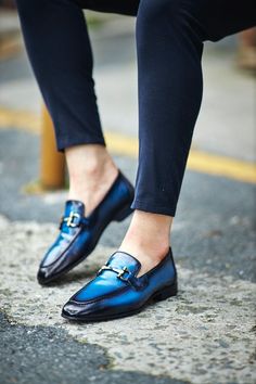 Louis Blue, Buckle Loafers, Bit Loafers, Loafer Sneakers, Monk Strap, Classic Elegance, Blue Shoes, Loafers Men, Summer Collection