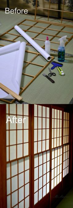 Japanese Sliding Door, Japanese Sliding Doors, Diy Screen Door, Diy Sliding Door, Japanese Bedroom, Sliding Screen Doors, Shoji Screen, Japanese Room, Japanese Screen