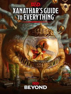 the book cover for d & d's xanathar's guide to everything