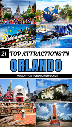 21 top attractions in Orlando with image of Universal Studios, Disney World, John F. Kennedy Space Center. Places To Go In Orlando Fl, Orlando Things To Do, Orlando Florida Things To Do, Crayola Experience Orlando, Things To Do Orlando, Places To Visit In Florida, Orlando Florida Vacation, Davenport Florida, Things To Do In Orlando