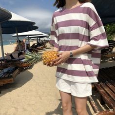 Harajuku+Striped+Shirt+Streetwear+Women+Clothes+2020+Korean+Style+Summer+Vogue+Camisa+Mujer+Fall+Tee+Shirt+Femme+Plus+Size Striped Crew Neck Tops For Vacation, Oversized Striped T-shirt For Summer, Casual Purple T-shirt For Beach, Casual Purple Beach T-shirt, Purple Crew Neck Top For The Beach, Purple T-shirt For Summer Loungewear, Summer Long Sleeve Loungewear T-shirt, Oversized Striped Tops For Vacation, Casual Purple T-shirt For Vacation