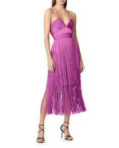 Herve Leger Plunging Strappy Fringe Dress Fringe Dress Outfit, Fringe Dress, Herve Leger, Formal Style, Plus Dresses, Be Bold, Buy Dress, Corset Dress, Couture Dresses