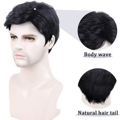 Men's Short Wig Handsome And Fluffys Realistic Short Curly Wig Mature Men's Short Wig Features: These wigs are available in a sleek black color, offering a classic and look that complements a wide range of styles and preferences. This is certainly a great anyone who has a balding or gray hair problem. MACHINE WEAVING AND HAND WEAVING OPTIONS - You can choose between two weaving machine weaving and hand weaving. The machine-weaved wigs provide a consistent and uniform appearance, while the hand-w Grey Hair Problem, Short Curly Wig, Hair Problem, Weaving Machine, Covering Gray Hair, Short Curly Wigs, Bald Heads, Curly Wig, Cover Gray