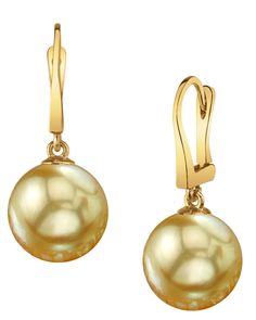 These earrings include two beautiful Golden South Sea pearls with 'Very High' luster, our highest available. These stunning pearls hang from 14K white or yellow gold earrings to create a product that displays pure, classic elegance. South Sea Pearls Earrings, Custom Jewelry Box, Golden Pearl, Golden South Sea Pearls, Yellow Gold Earrings, Sea Pearl, Real Pearls, Sea Pearls, South Sea Pearls