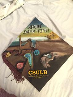 a graduation cap with an image of a horse and the words about dan thie on it