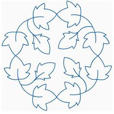 a drawing of leaves in the shape of a circle with arrows pointing to different directions