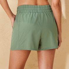 Head out to the beach in confident style in these 3-Inch High-Waist Swim Board Shorts with Pockets from Shade & Shore™. These high-rise swim board shorts are made from recycled polyester-spandex blend fabric with built-in briefs for stretchy comfort in our out of water. Falling above the knee, these swim shorts feature a drawstring waistband, while two side pockets come in handy for stashing small swim essentials. Designed in a solid hue for coordinating with a variety of bikini tops, they featu Swim Essentials, Confident Style, High Waisted Swim, Swim Suit Bottoms, Swim Bottoms, Active Women, Swimwear Fashion, Drawstring Waistband, Shorts With Pockets