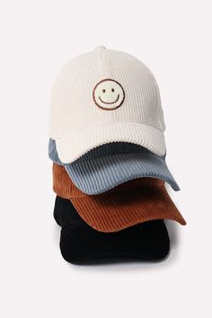 New style alert! It's casual, cute and the perfect way to finish off your outfit. 😀 Corduroy Chenille Patch Adjustable Back Most size fits all Smiley Face Hat, Smiley Face Patch, Chenille Patches, Chenille Patch, Face Patches, Patch Hat, Purple Paint, Cute Cases, Back In Stock