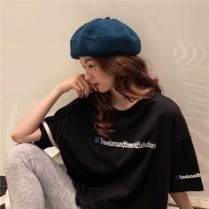 Material: Cotton Material: Polyester Sleeve Length(cm): Short Sleeve Style: REGULAR Fabric Type: Knitted Pattern Type: Letter Clothing Length: REGULAR Decoration: NONE Style: Preppy Style Age: Ages 18-35 Years Old Collar: O-Neck Measurement In CM Size Shoulder Chest Length Sleeve M 49 108 65 23 L 51 112 67 24 XL 53 116 69 25 Measurement In Inch Size Shoulder Chest Length Sleeve M 19.3 42.5 25.6 9.1 L 20.1 44.1 26.4 9.4 XL 20.9 45.7 27.2 9.8 Aesthetic Clothing Stores, Indie Grunge, Indie Aesthetic, Vintage Denim Jacket, Soft Girl, Vintage Aesthetic, Knit Patterns, Preppy Style, Vintage Denim