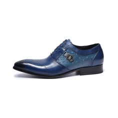 The Opulessa Lace Monk Prestige features a genuine cow leather construction with a printed pattern, a lace-up closure, and a pointed toe design, complemented by a PU insole for added comfort. Oxford Brogues, Toe Designs, Casual Everyday, Signature Style, Cow Leather, Black Shoes, Black Men, Jumpsuit Romper, Casual Shoes