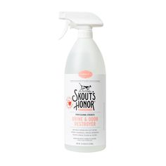 a bottle of dog grooming products on a white background with the words skout's honor