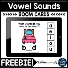 an ipad with the words boom cards on it