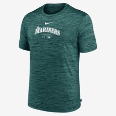 the mariners'nike tee - shirt is green and white