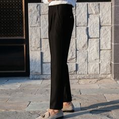 Elegant Wide Leg Bottoms For Semi-formal Occasions, Slim Fit Business Pants For Fall, Slim Fit Straight Pants For Business, Business Slim Fit Pants For Fall, Business Slim Fit Straight Pants, Fall Business Slim Fit Pants, Business Casual Slim Fit Wide Leg Pants, Business Casual Wide Leg Slim Fit Pants, Slim Fit Ankle-length Business Pants