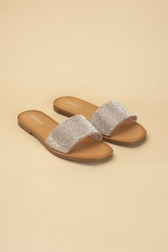 JUSTICE-S RHINESTONE SLIDES Silver Rhinestone Slides, Usa Products, Rhinestone Embellishments, Shoe Boutique, Mild Soap, Pet Hair, Hat Hairstyles, Slip On Sandal, Special Event