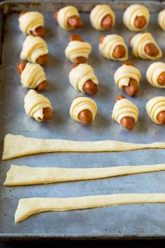 the hot dogs are ready to be cooked in the oven