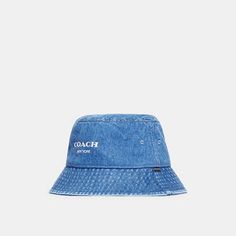 Crafted of soft denim and embroidered with the Coach logo, the Coach Denim Bucket Hat is the perfect accessory whether you're exploring the city or enjoying a picnic in the park. Coach Denim, Denim Bucket Hat, Denim Hat, Coach Logo, Picnic In The Park, Coach Outlet, Cotton Style, The Park, Bucket Hat