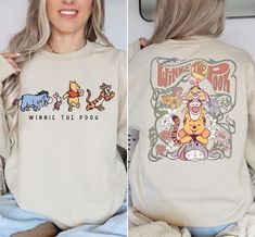 Retro Winnie the Pooh Sweatshirt, Winnie the Pooh and Friends Sweatshirt, Disney Pooh Bear Back Front Sweatshirt, Disney Family Sweatshirt - Etsy Retro Winnie The Pooh, Winnie The Pooh Hoodie, Disney Pooh, Cute Disney Outfits, Disney Bear, Friends Sweatshirt, Trip Outfits, Mickey Mouse And Friends, Pooh Bear