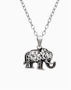 925 Sterling Silver Elephant Necklace. Chain Size 18” Width: 29/32 inches Height: 29/32 inches The pendant comes with a 0.8mm 18 ”long chain box. If you need a longer size, we have available sizes 20 ”, 22” and 24 ”for the same price. When ordering your product, let us know if you need another size in the icon that says Ask about this product. Sterling Silver Elephant Necklace, Silver Horseshoe Necklace, Swarovski Heart Necklace, Tusk Necklace, Cat Necklace Silver, Moon Necklace Silver, Elephant Pendant Necklace, Swarovski Heart, Silver Elephant