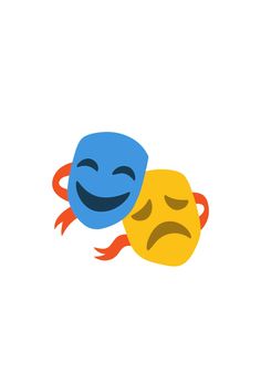 A theater mask emoji with a happy and sad expression 🎭 Emotion Mask Drawing, Theater Mask, Happy Face Mask Drawing, Theater Masks Drawing, Drama Masks Drawing Easy, Mask Emoji, Theater Symbol Mask, Face Doodles, Tragedy Mask