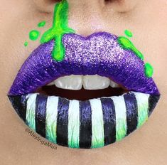 # Lips Cher Halloween, Pokemon Makeup, Halloween Lipstick, Beetlejuice Makeup, Makeup Monday, Happy Ghost, Beetlejuice Costume, Holloween Makeup, Vampire Bride