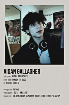 an ad for the upcoming album called,'aidan galagher'is shown