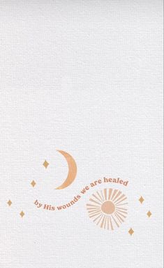 a white card with the words, you are loved by his wonderful moon and stars