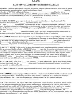 Basic Rental Agreement 2 Lease Agreement Landlord, Lease Agreement Free Printable, Room Rental Agreement, Rental Agreement Templates, Rental Property Management, Rental Application, Purchase Agreement, Templates Free Design, Contract Agreement