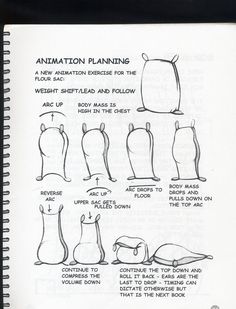 an instruction manual on how to use animation planning for the animated movie, including hand and foot positions