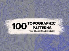 a blue and gray background with the words'100 graphic patterns transparentable background '