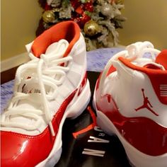 Great Christmas Present Jordan 4 Candy Cane, Jordan 11s Cherry, Jordan 4 Metallic Red, Cherry 11s, Air Jordan 11s, Jordan Cp3, Jordan 11s, Jordan Basketball Shoes, Jordan Retro 6