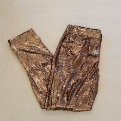 Sold Out Online Nwt, Size 2 Banana Republic Ulla Sequin Pants. These Are Beautiful, Unfortunately Just Too Big For Me. In My Opinion, These Run Large. Fitted Gold Bottoms For Party Season, Chic Fitted Bottoms For Festive Occasions, Chic Fitted Festive Bottoms, Fitted Straight Pants For Festive Occasions, Fitted Pants For Festive Fall Occasions, Fitted Pants For Festive Fall Season, Fitted Bottoms For Festive Fall Occasions, Spring Festive Straight Pants, Festive Straight Pants For Spring