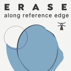 there is a poster with an elephant and the words erase along reference edge on it