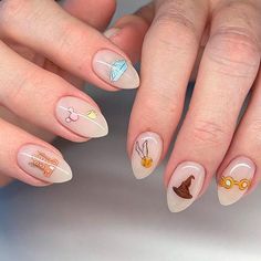 Fan Nails, Dark Pink Nails, Cute Harry Potter, Art Deco Nails, Wow Nails