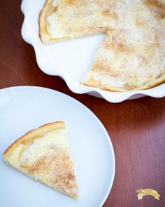 a close up of a piece of food on a plate